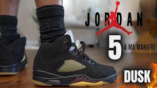 JORDAN 5 A MA MANIERE DUSK DETAILED REVIEW & ON FEET W/ LACE SWAPS!!