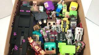 Only Minecraft Figures Enderman Steve Pillager Wolf Cow Iron Golem Creeper Blaze Polar Bear Alex