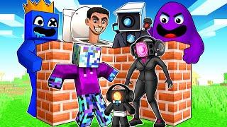 Build to SURVIVE with SPEAKER FAMILY in Minecraft!!