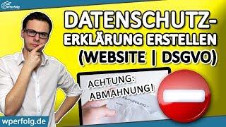 Website Datenschutzerklärung Erstellen (DSGVO): Simples Tutorial | Generator | Einfügen in WordPress