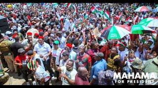 AWESOME WELCOME FOR JOHN DRAMANI MAHAMA IN AFOASE AYERIBI IN THE EASTERN REGION CAMPAIGN TOUR