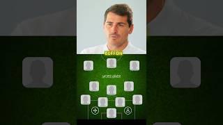 Iker Casillas Choose His Dream Team  #efootball #efootball2025 #shorts