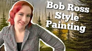 Bob Ross Instructor Paints Alpine Meadow