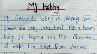 Write an essay on My Hobby in English//Short essay on my hobby in English//my hobby football game