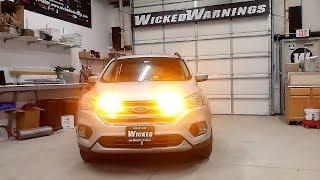 2019 Ford Escape LED Emergency Vehicle Lights Install - www.WickedWarnings.com