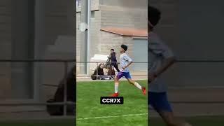 Cristiano junior hits the "SIUU" celebration after scoring 