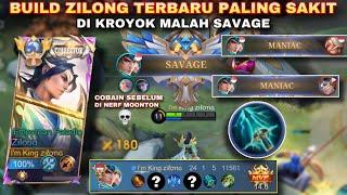 BUILD TERBARU ZILONG AUTO SAVAGE, PANEN SAVAGE TIAP HARI GARA-GARA BUILD INI| MLBB