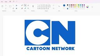 How to draw the blue Cartoon Network logo using MS Paint | How to draw on your computer