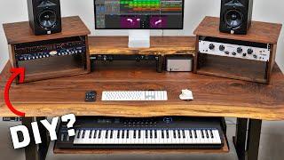 Building the ULTIMATE Music Studio Desk Setup // Woodworking