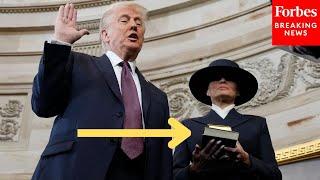 WATCH: Donald Trump Doesn't Place Hand On The Bible While Taking The Oath Of Office