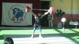 Vadim Streltsov  180kg Snatch + 225kg C&J Belarus weightlifting championships 2013