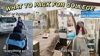 HOSTEL PACKING ESSENTIALS: everything you need to bring to college hostel ️