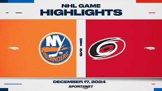 NHL Highlights | Islanders vs. Hurricanes - December 17, 2024