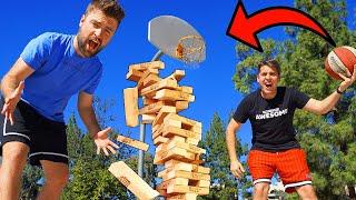 TRICK SHOT JENGA pt 2 w/ World Record Holder JOSH HORTON