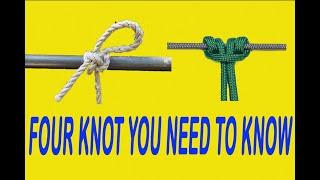 4 knots you need to know. how to tie the most important4 knots .AK techniques