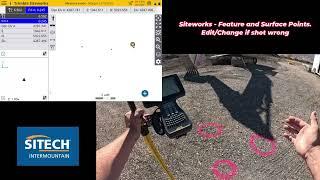 Siteworks 1.73 Edit Feature and Surface Points if shot wrong
