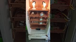 diy incubator made from old discarded refrigerator..