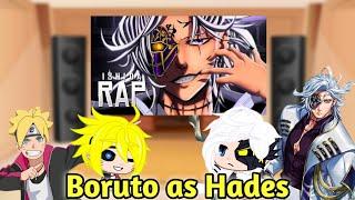 Família Uzumaki e Uchiha Reagindo ao Rap do Hades IMPERADOR DO SUBMUNDO ( Boruto as Hades )