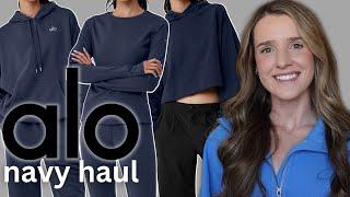 ALO YOGA NAVY HAUL / sweatshirts, leggings, tops & more at Alo Yoga