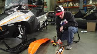 Installing C&A Pro MTX Snowmobile Skis on Arctic Cat Bearcat with Clam Ice Team