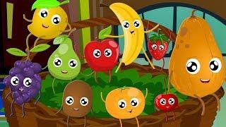 Ten Little Fruits Jumping On The Bed | Fruits Song | Learn Fruits | Nursery Rhymes Song For Children