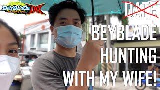 BEY HUNTING VLOG WITH MY WIFE! Hunting Beyblade FAIL or SUCCESS?! Beyblade Burst DB Beyhunting!