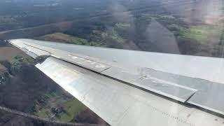 (Outside and Inside View) Delta Boeing 717 Arrival into Syracuse