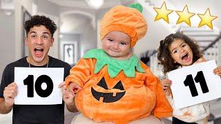 NIKO AND ABELLA RATE BABY NEO'S HALLOWEEN COSTUMES!!!