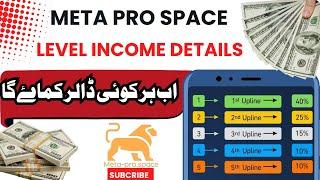 Meta Pro Space Level Income White Board Explanation | 2$ Level Distribution | Sir Obaid Ramzani