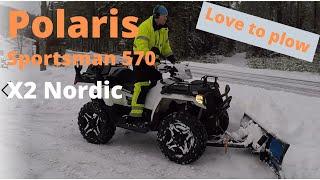 Polaris sportsman . Love to plow