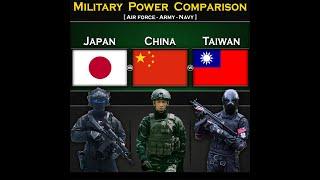 Japan vs China vs Taiwan | Military Power Comparison 2024 | Global Power