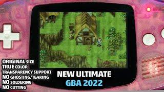 Ultimate 2022 GBA Game Boy CleanScreen Install - Original Shell No Cuts