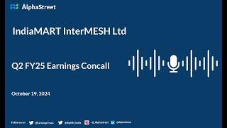 IndiaMART InterMESH Ltd Q2 FY2024-25 Earnings Conference Call