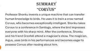 Corvus Class 6 Gulmohar Book Summary English And Hindi Explanation