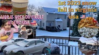 1st 2023 Snow Fall in Virginia USA  | A Short trip to North Carolina State | Maham khan vlogs