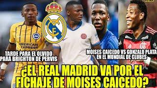 ¿EL REAL MADRID VA POR EL FICHAJE DE MOISES CAICEDO? MOI VS GONZALO PLATA EN EL MUNDIAL DE CLUBES