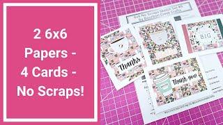 6x6 No Scraps Sketch Set 9 - Stress Free, Scrap Free Cardmaking - Paper Busting Card Sketch