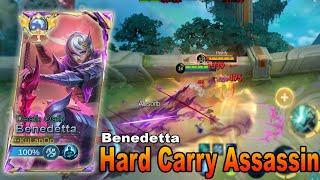 Benedetta Hard Carry Assassin ~ Gameplay Best Build & Emblem | Mobile Legends