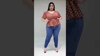 Curvey Model Blue Jeans Fashion |Fashion Q |#shorts #youtubeshorts #plussize #dress #fashion #video