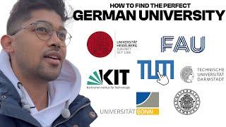 University selection: HOW TO SELECT PUBLIC (no fees) GERMAN UNIVERSITIES from current students