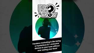 ️ Faceless Marketing Fun Facts! ️  "Faceless marketing is like dating with a blindfold—your voice