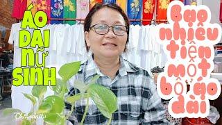 #211/Aó dài nữ sinh chuẩn đẹp/Bao nhiêu tiền một bộ@chiaodaitv1203