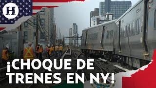 ¡Accidente en Nueva York! 24 personas heridas el saldo del choque de trenes en Manhattan