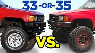 1985 Toyota Pickup 33" vs 35" Tires