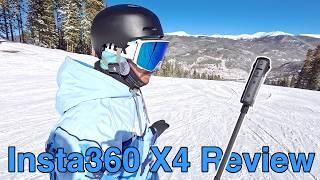 Insta360 x4 Review for Skiing and Snowboarding!