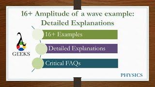 16+ Amplitude of a wave example: Detailed Explanations