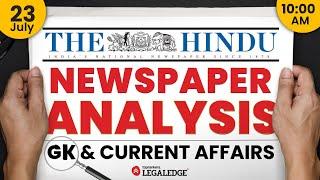 The HINDU Analysis (23rd July) | The Hindu Newspaper Today | Daily The Hindu Newspaper Analysis