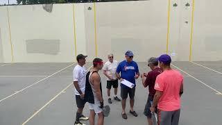 PFA paddleball tournament- Bay & Robert vs Alex & Dave