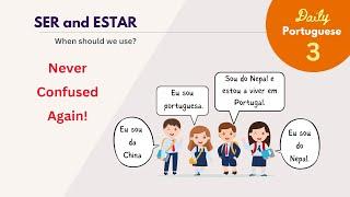 SER and ESTAR verbs with Continuous action - Make it Easy | Daily Portuguese #3