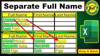 How to Separate Names in Excel | Separate Name In Excel | Separate Names In Microsoft Excel
